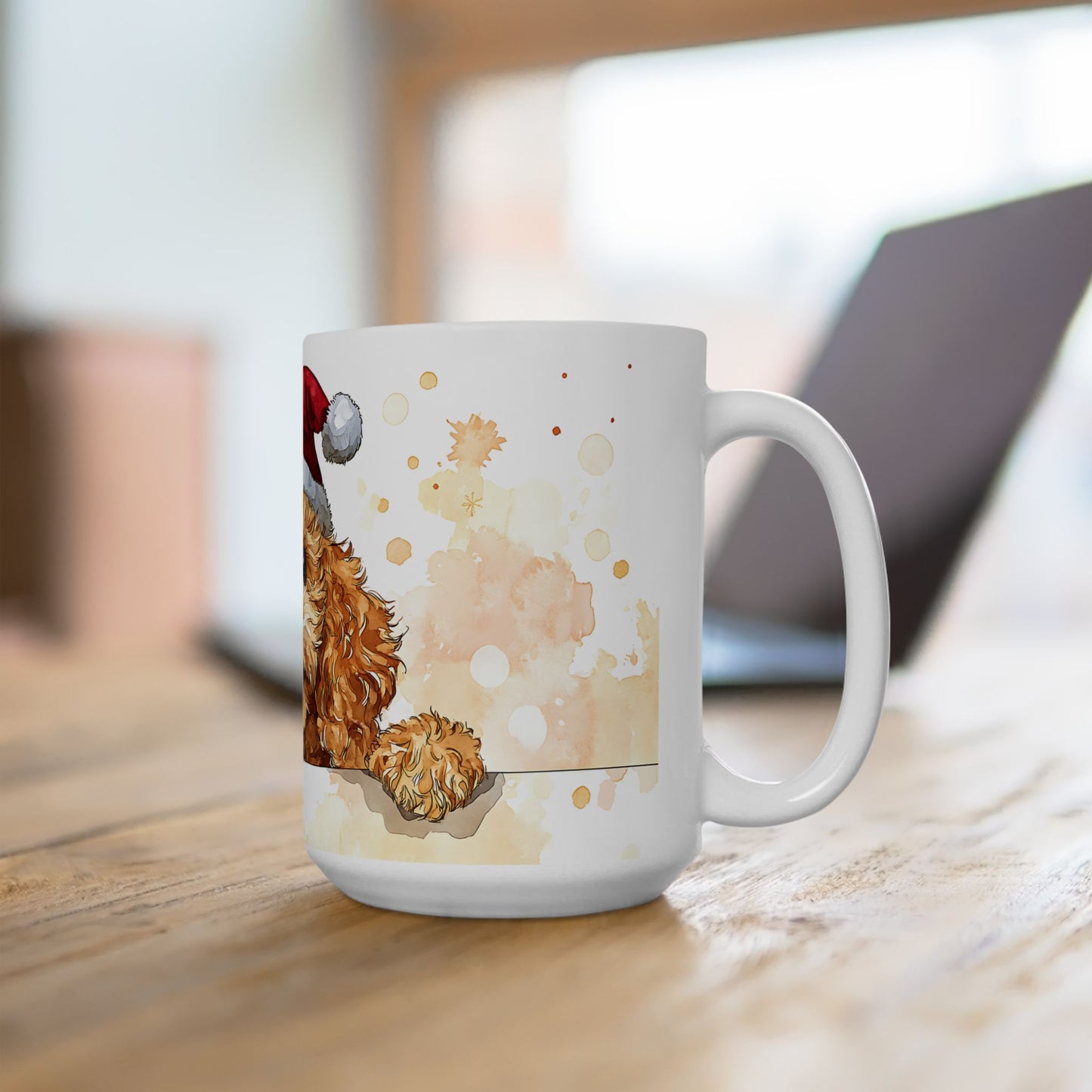 Festive Poodle Ceramic Mug