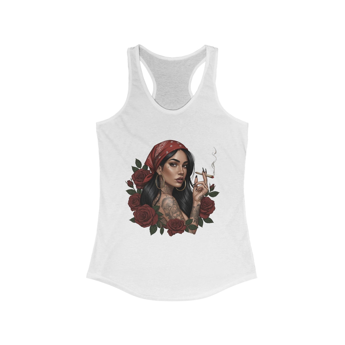 Bohemian Floral Racerback Tank Top - Stylish Women's Summer Tee
