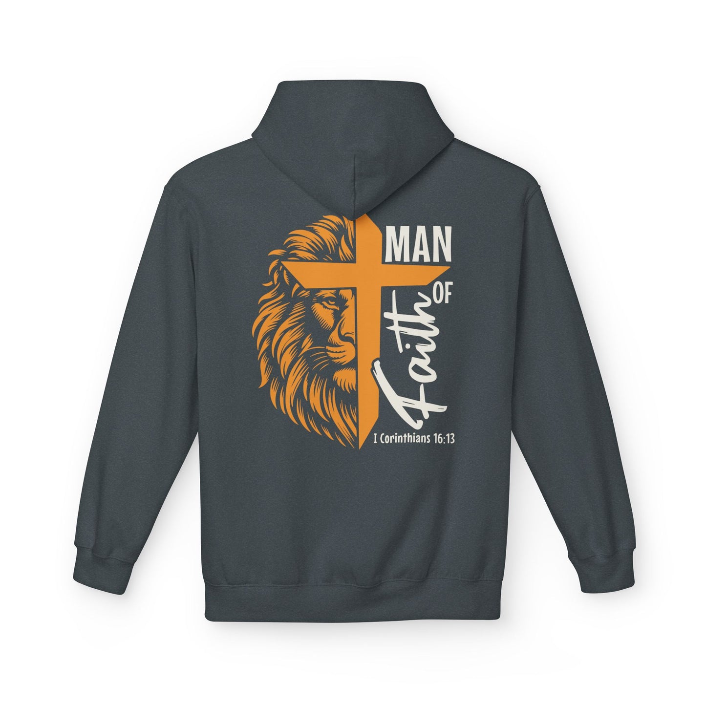 Unisex Faith Hoodie - 'Man of Faith' Inspirational Fleece Sweatshirt