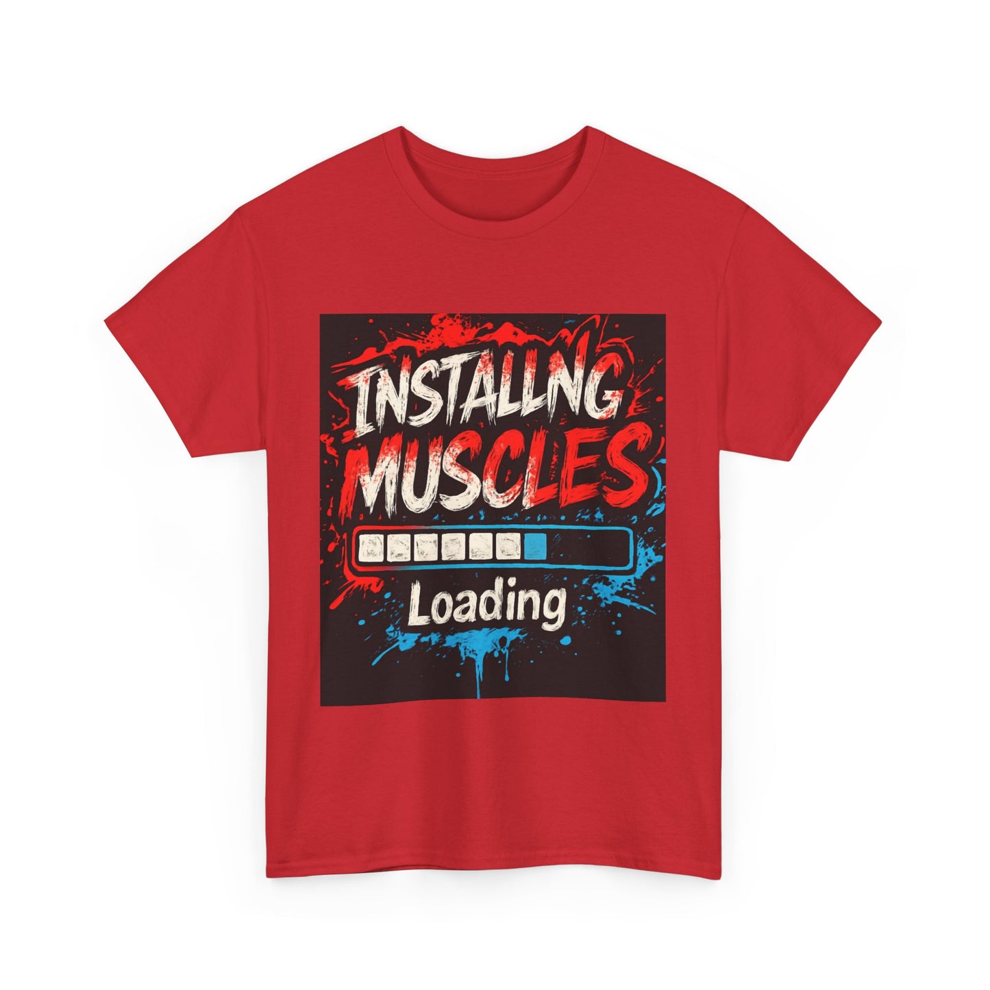Installing Muscles Loading Unisex Heavy Cotton Tee