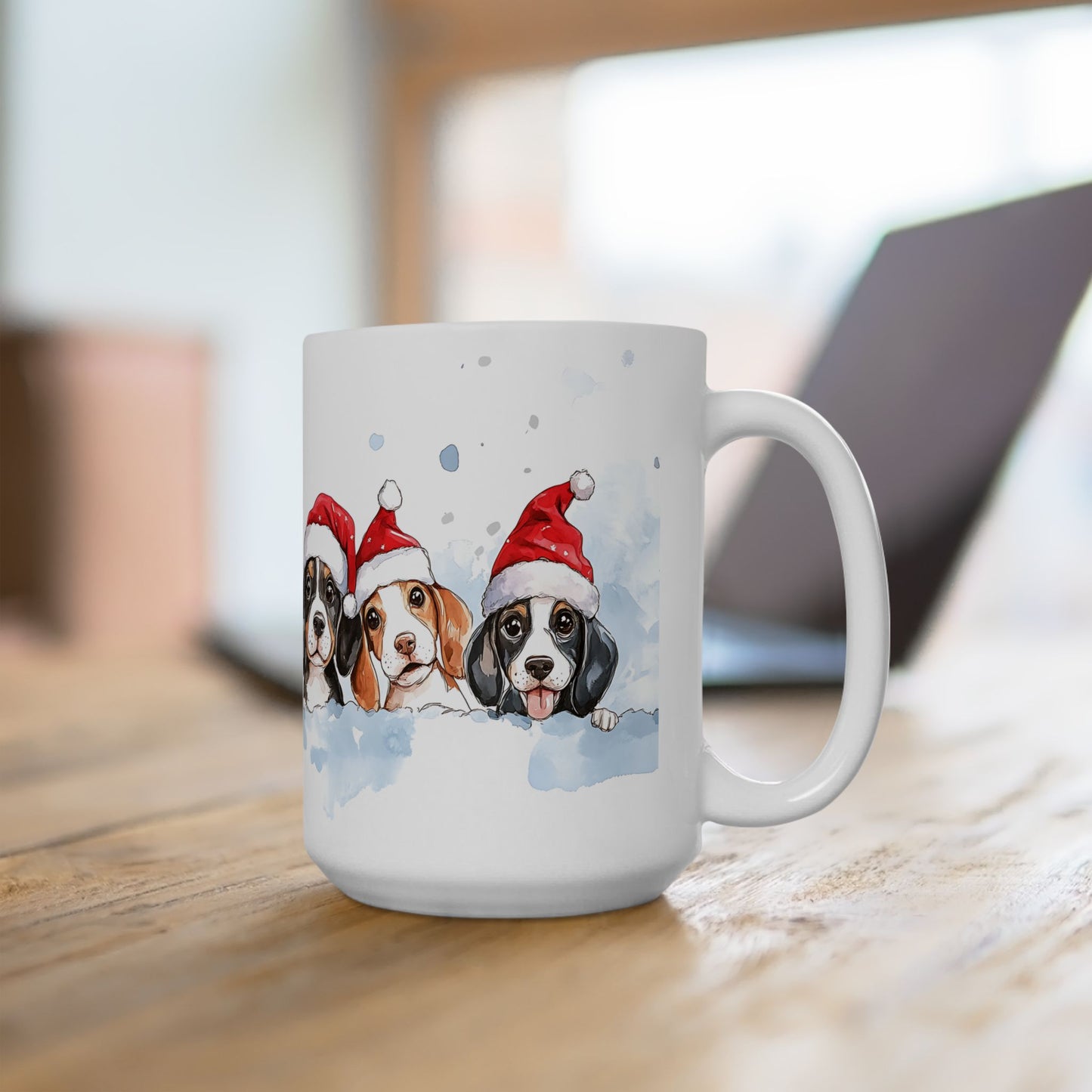 Festive Beagle Ceramic Mug
