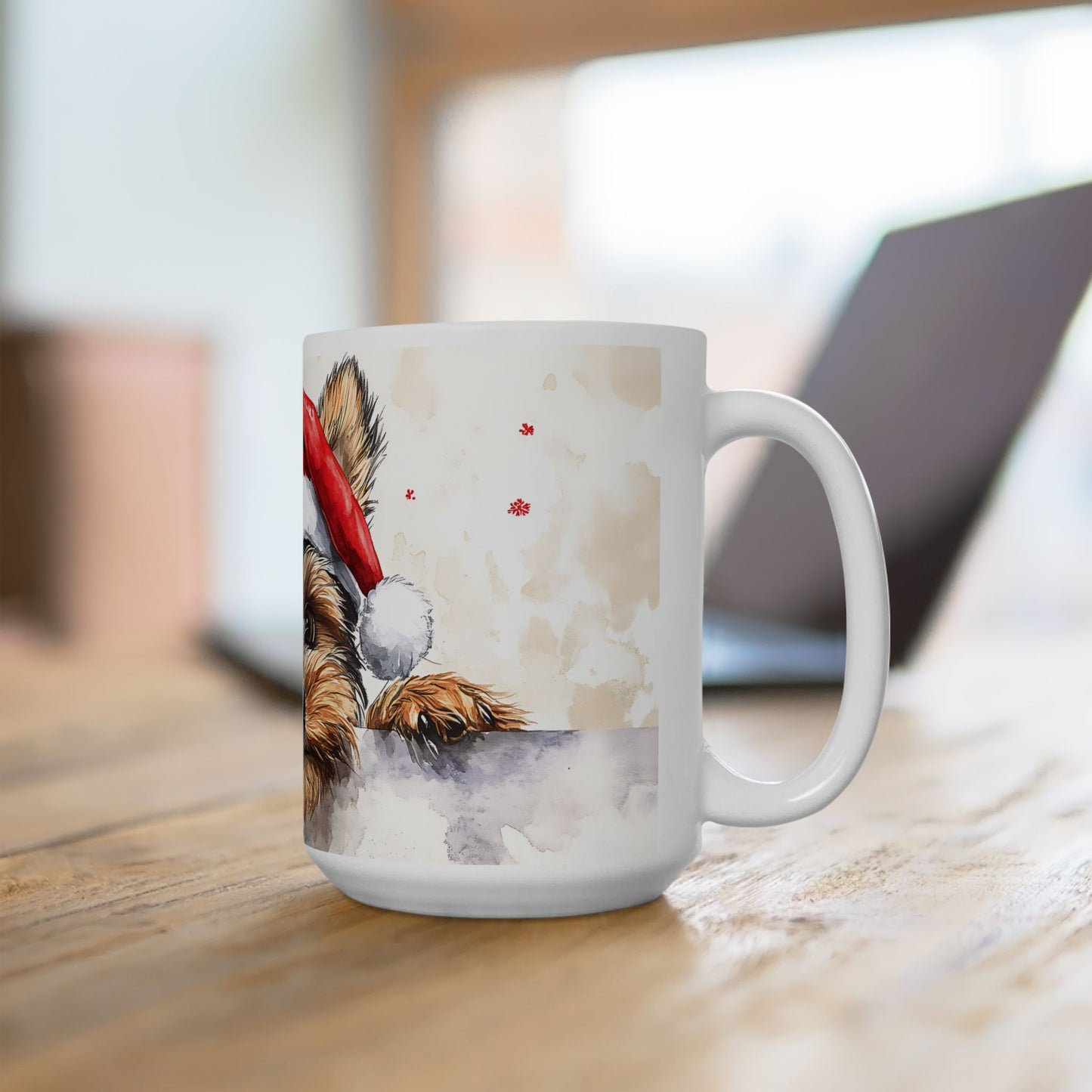 Festive Yorkshire Terrier Ceramic Mug