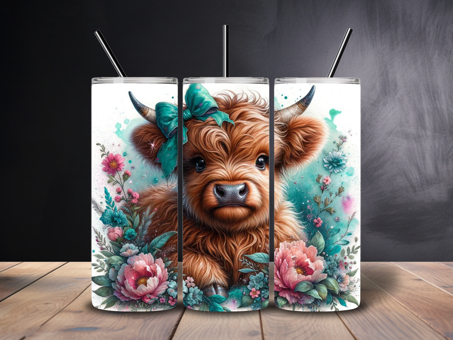 Cute "Highland Cow" Stainless Steel Tumbler