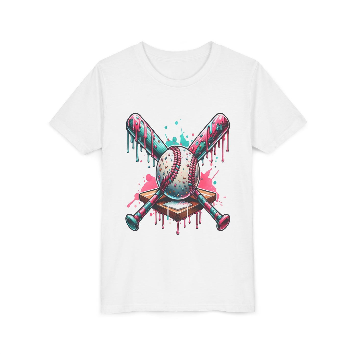 Youth Baseball Drip Art Tee