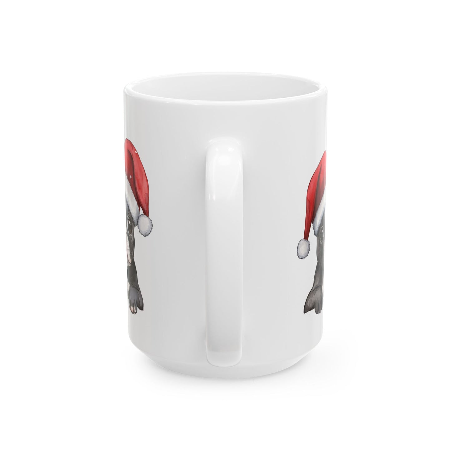Festive French Bulldog Ceramic Mug