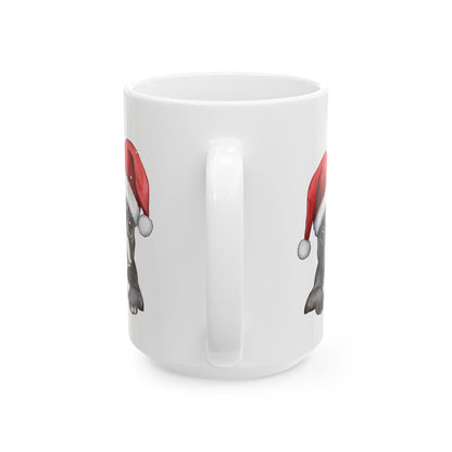 Festive French Bulldog Ceramic Mug