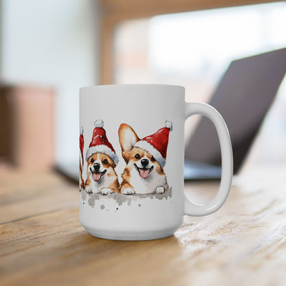 Festive Corgi Ceramic Mug