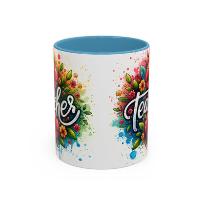 Floral Teacher Coffee Mug