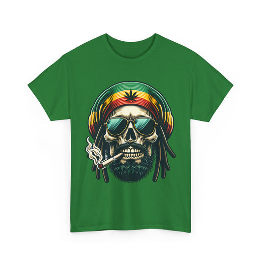 Ganja Skull Graphic Heavy Cotton Tee