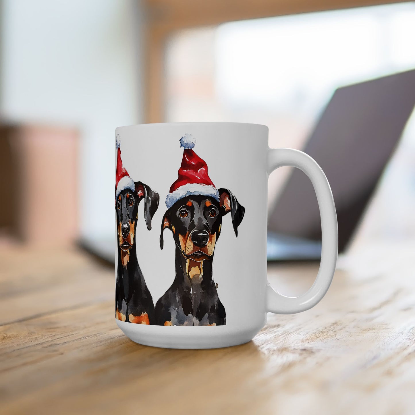 Festive Doberman Ceramic Mug