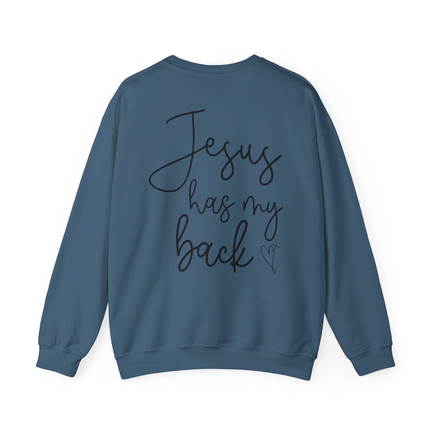 Inspirational Jesus Crewneck Sweatshirt - Unisex Heavy Blend™ with Heart Design