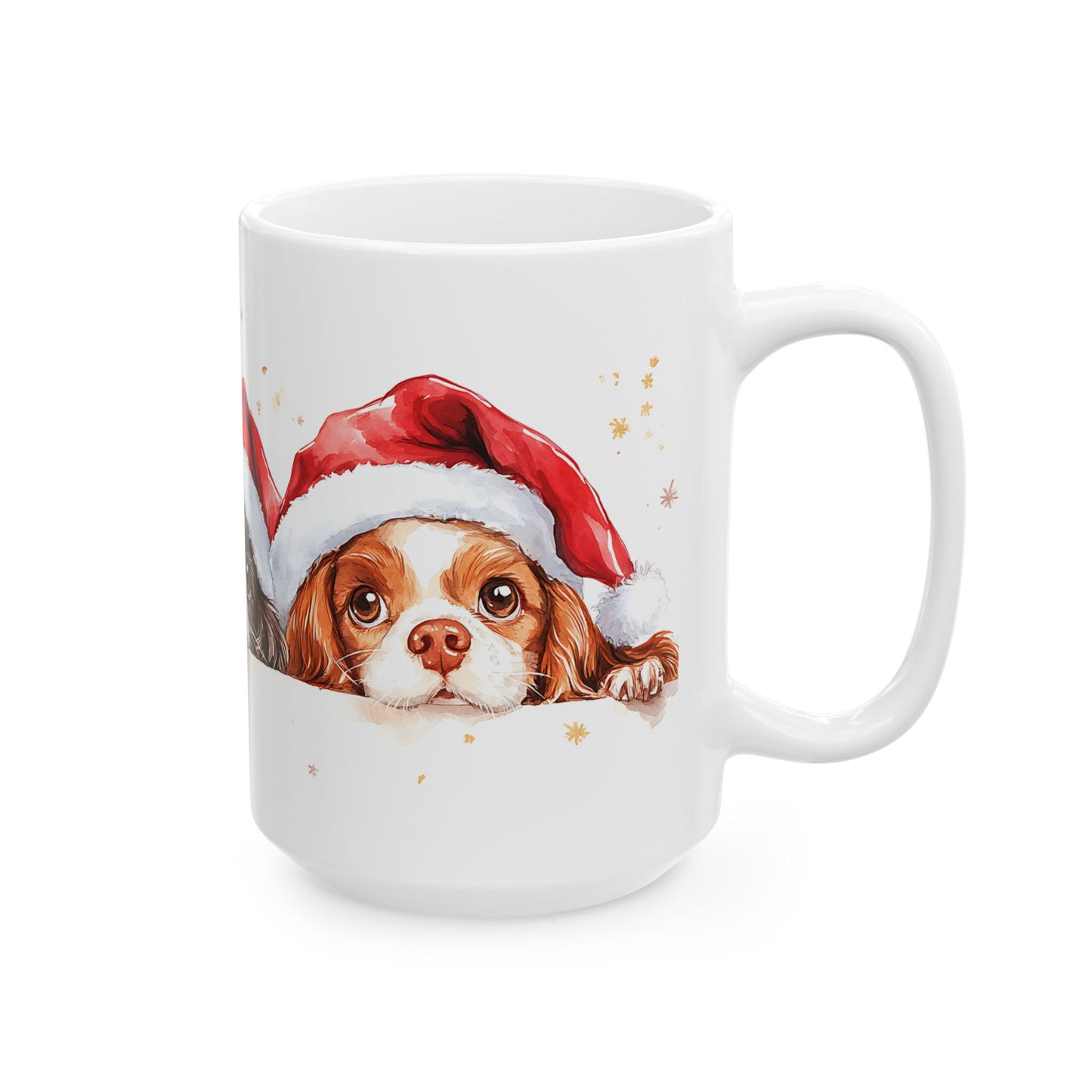 Festive Cavalier King Charles Spaniel Ceramic Mug