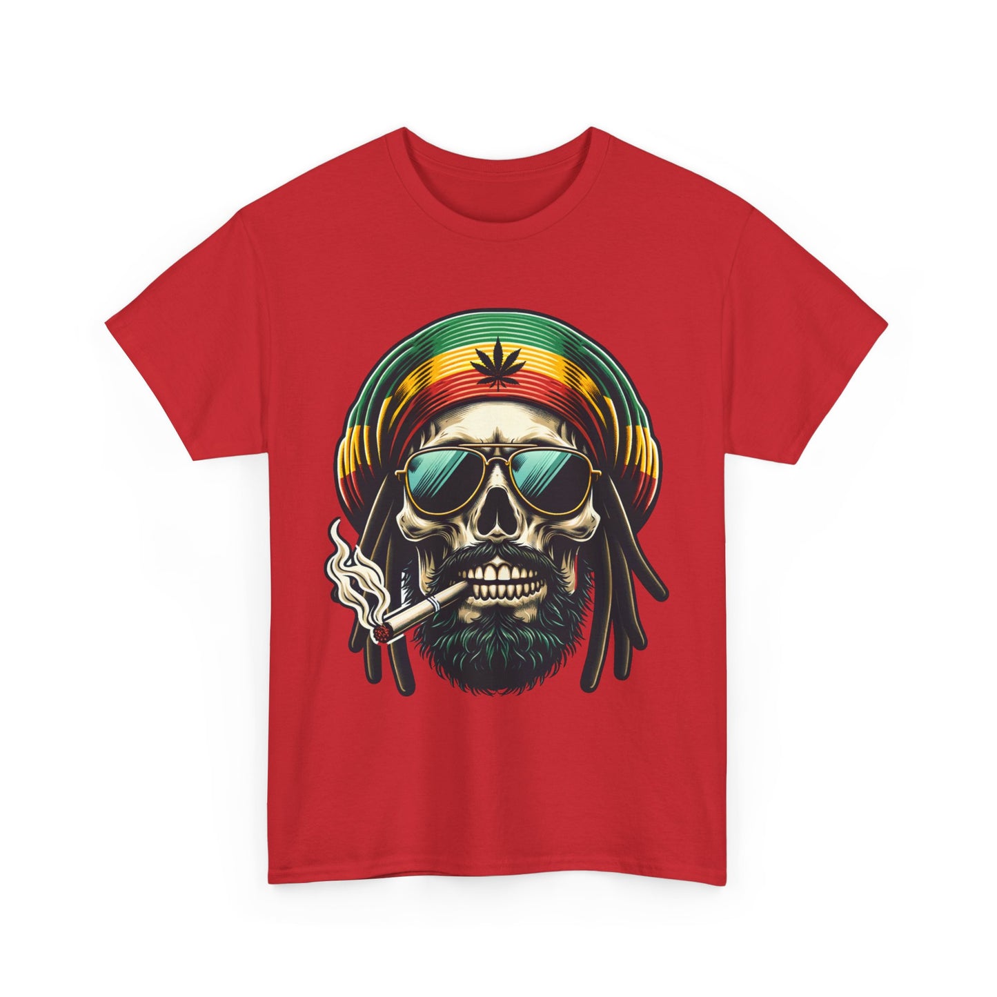 Ganja Skull Graphic Heavy Cotton Tee