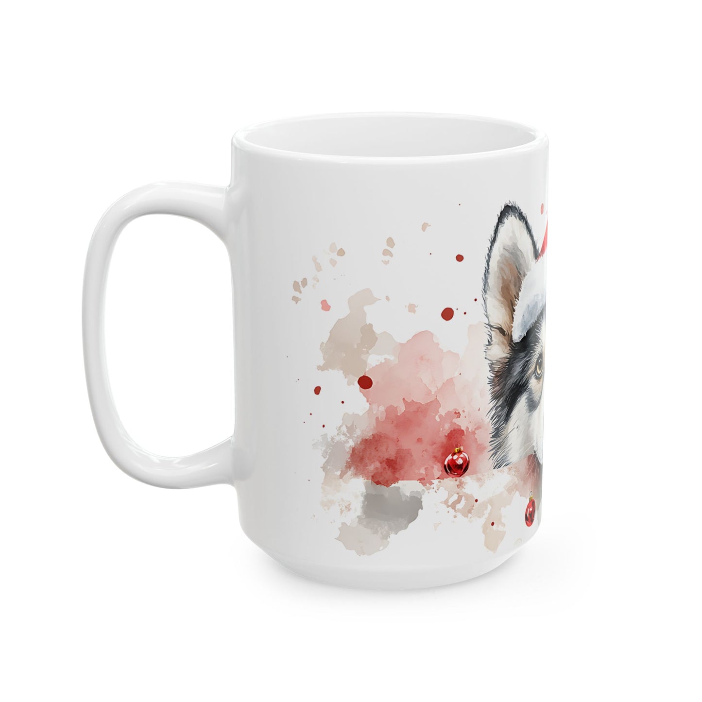 Festive Husky Ceramic Mug