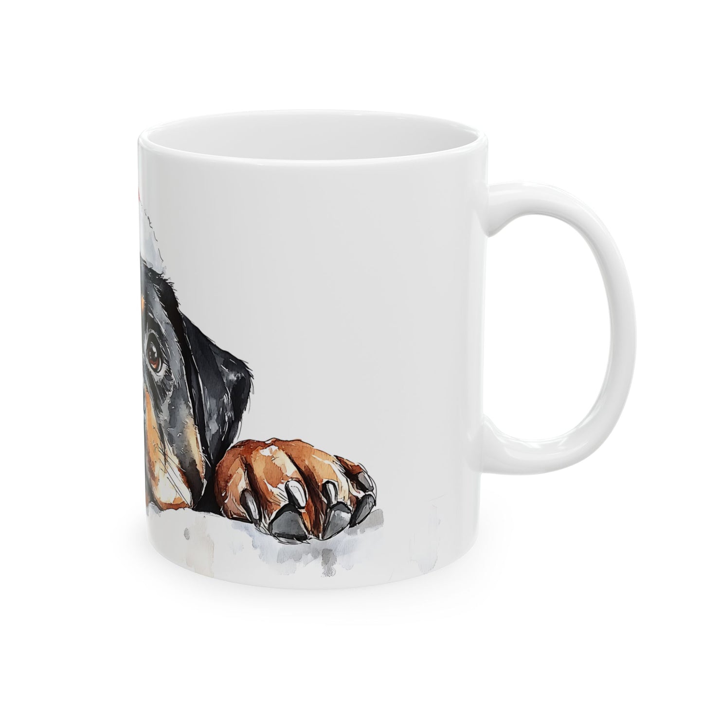 Festive Rottweiler Ceramic Mug