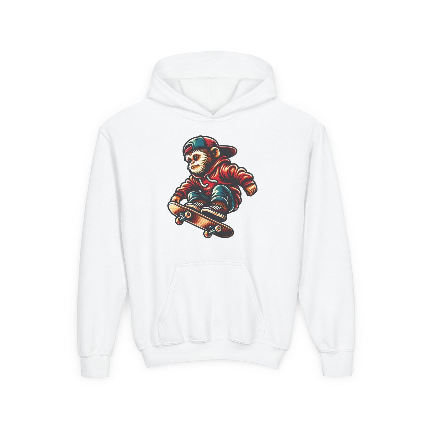 Skateboarding Bear Youth Hoodie