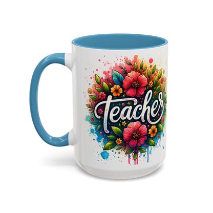 Floral Teacher Coffee Mug