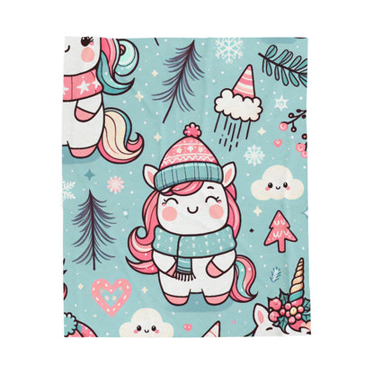 Cozy Unicorn Plush Blanket - Perfect for Kids & Winter Snuggles