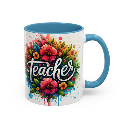 Floral Teacher Coffee Mug