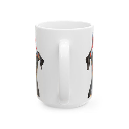 Festive Doberman Ceramic Mug