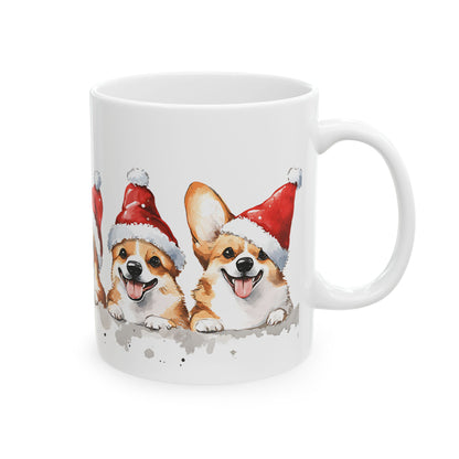 Festive Corgi Ceramic Mug