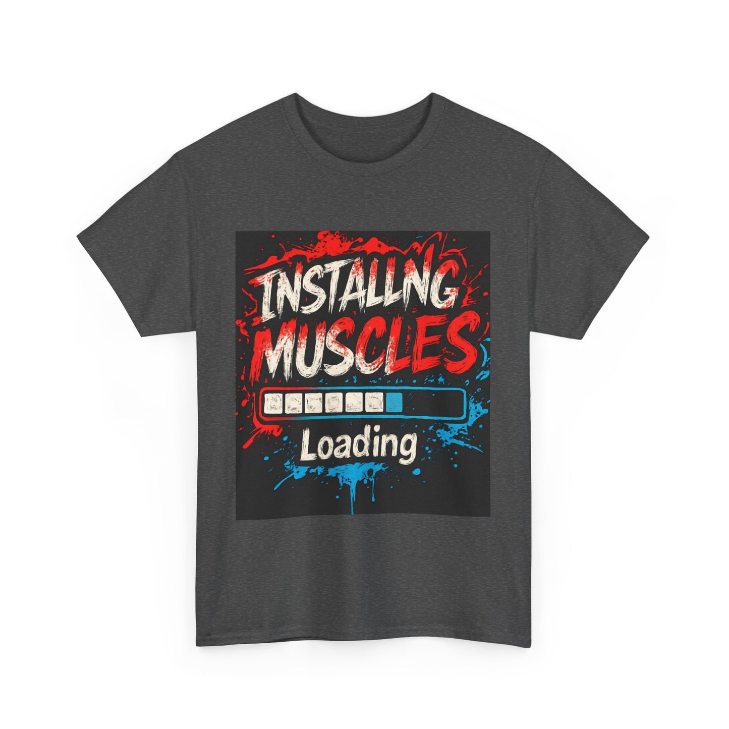 Installing Muscles Loading Unisex Heavy Cotton Tee