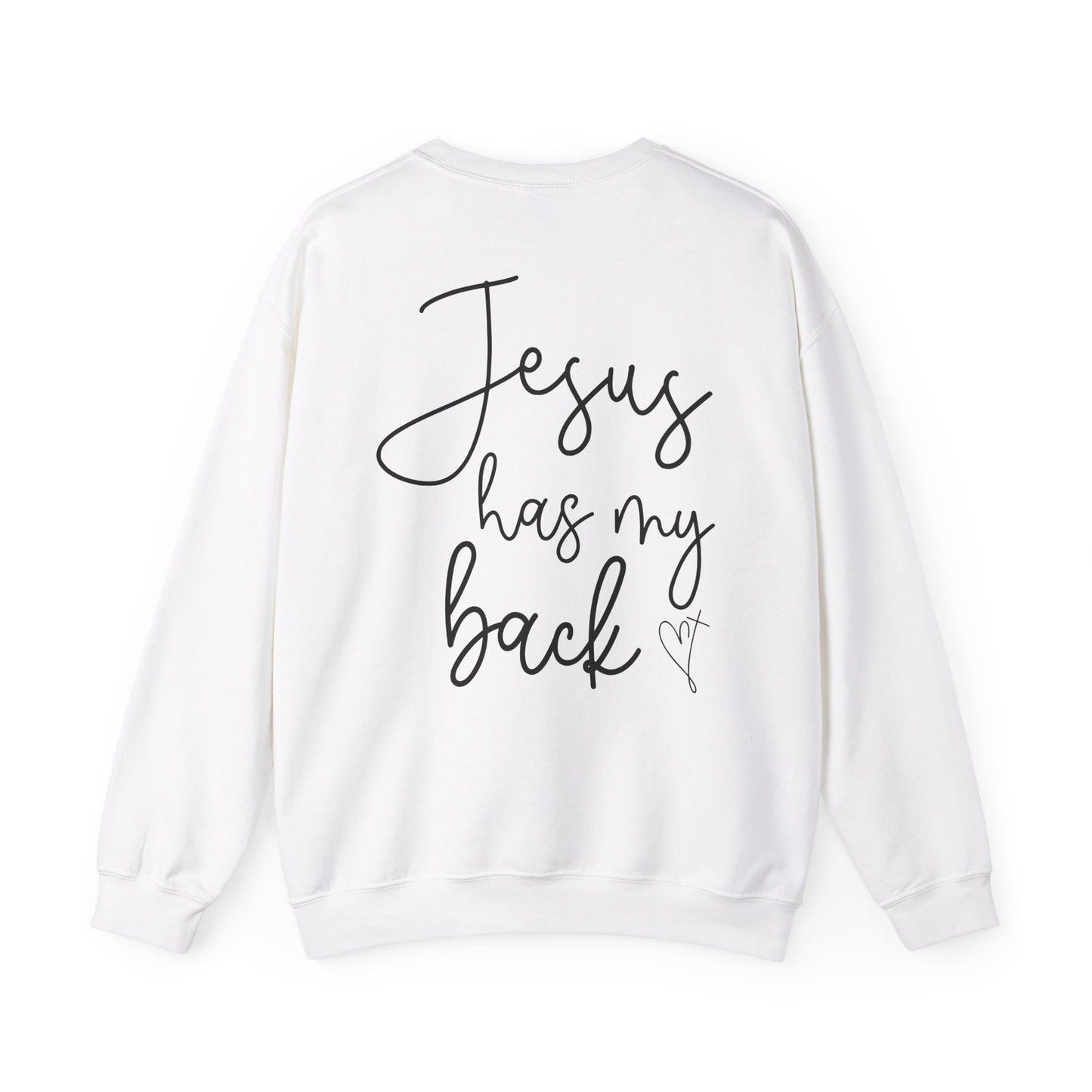 Inspirational Jesus Crewneck Sweatshirt - Unisex Heavy Blend™ with Heart Design
