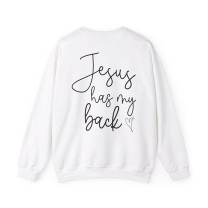 Inspirational Jesus Crewneck Sweatshirt - Unisex Heavy Blend™ with Heart Design