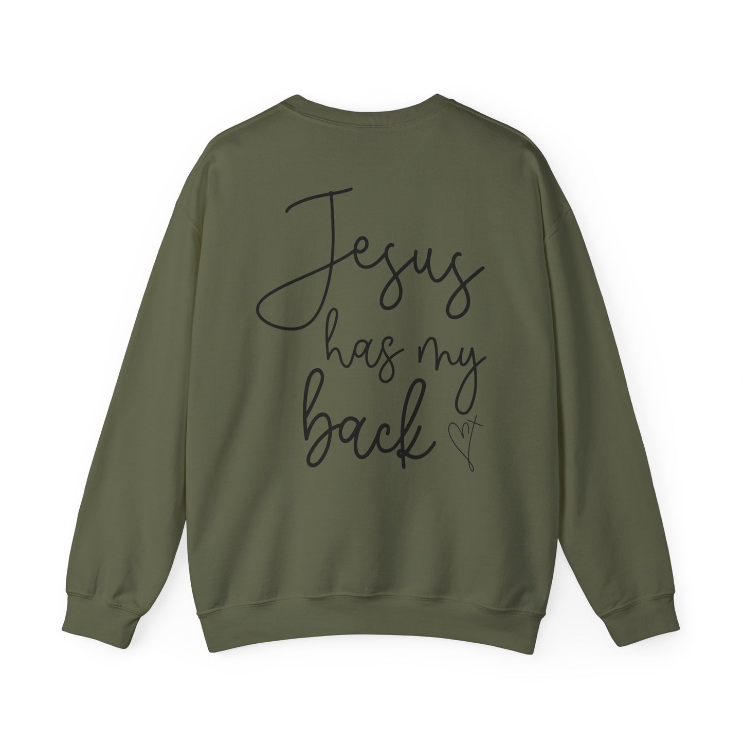 Inspirational Jesus Crewneck Sweatshirt - Unisex Heavy Blend™ with Heart Design