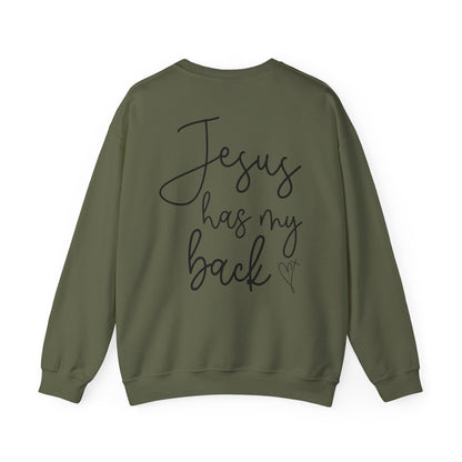 Inspirational Jesus Crewneck Sweatshirt - Unisex Heavy Blend™ with Heart Design