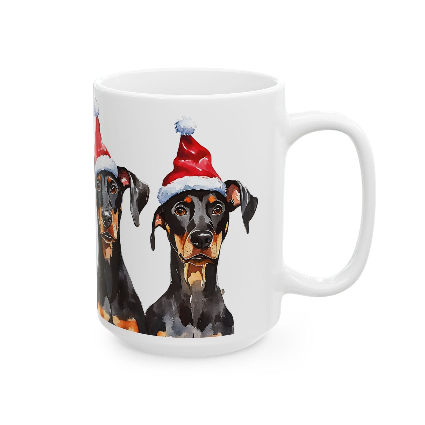 Festive Doberman Ceramic Mug