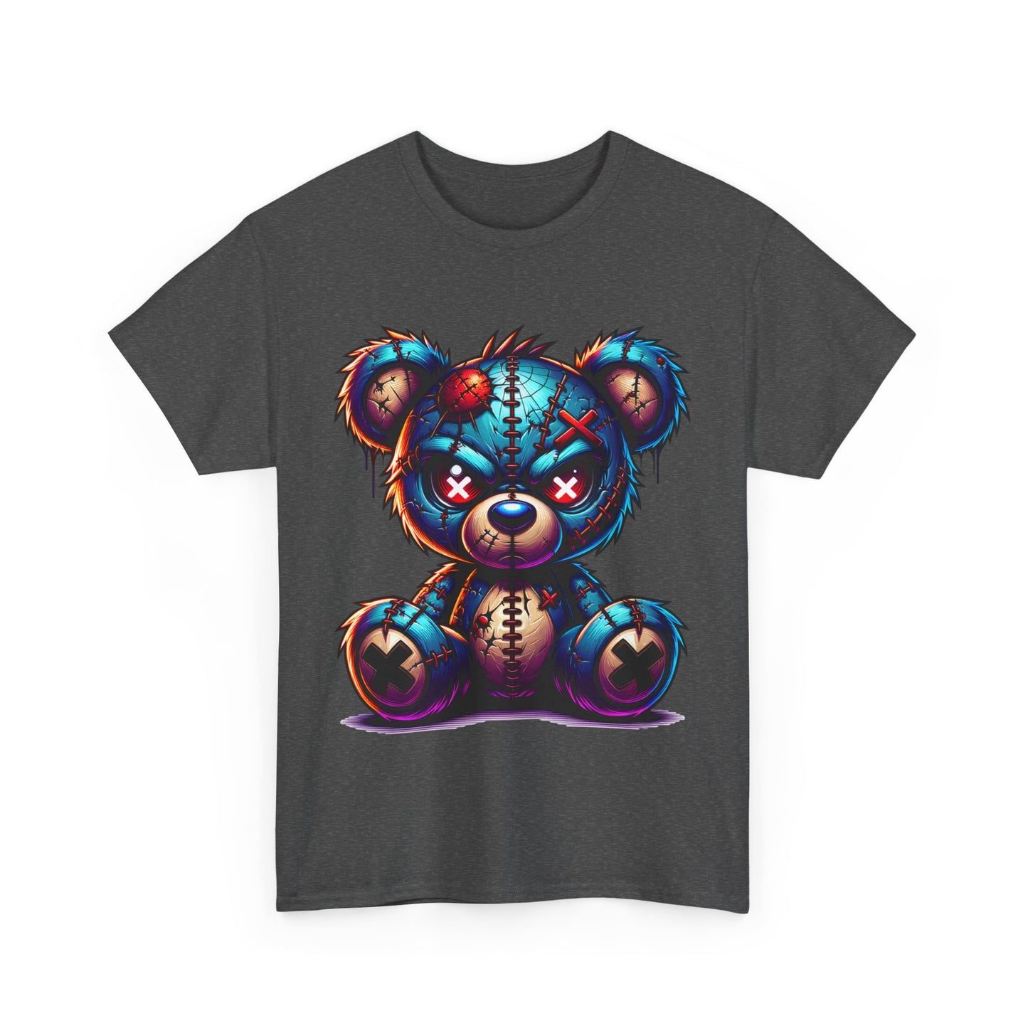 Vibrant Graphic Teddy Bear Unisex Heavy Cotton Tee