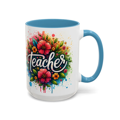 Floral Teacher Coffee Mug