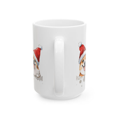 Festive Corgi Ceramic Mug