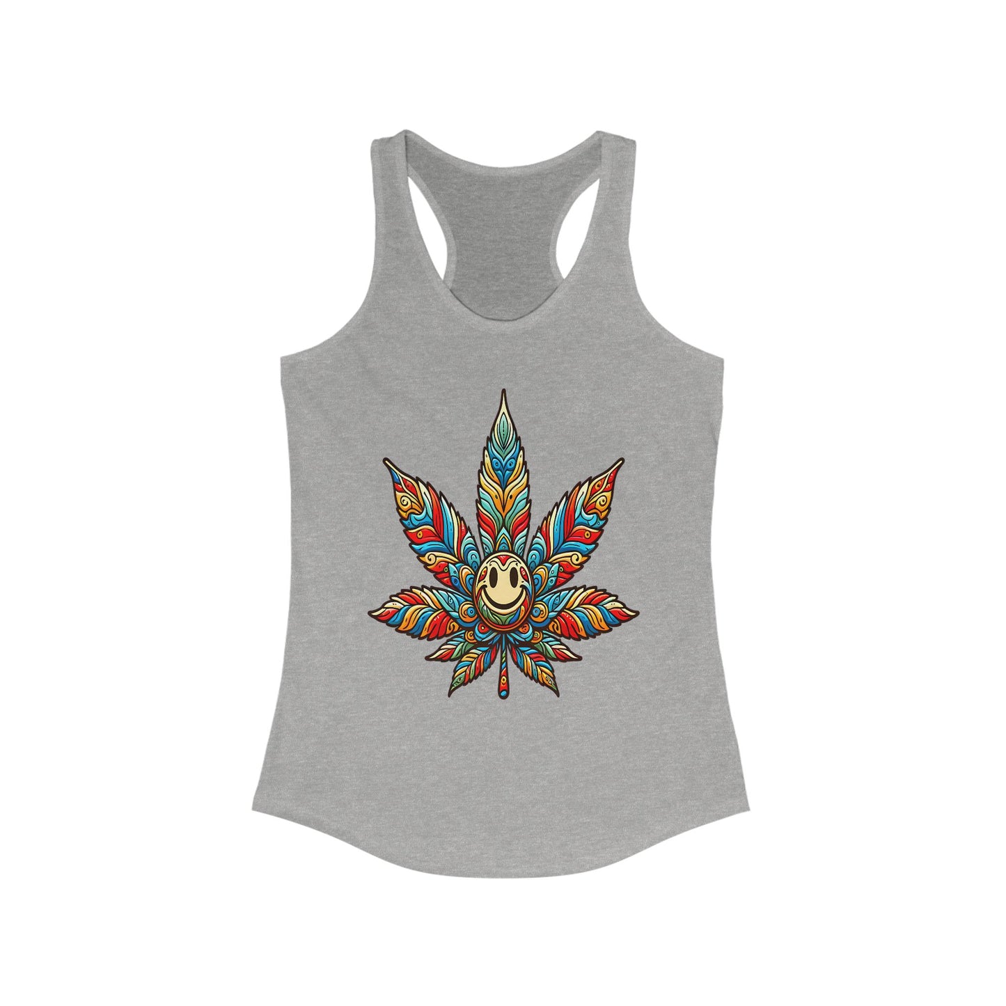 Psychedelic Leaf Women's Racerback Tank Top