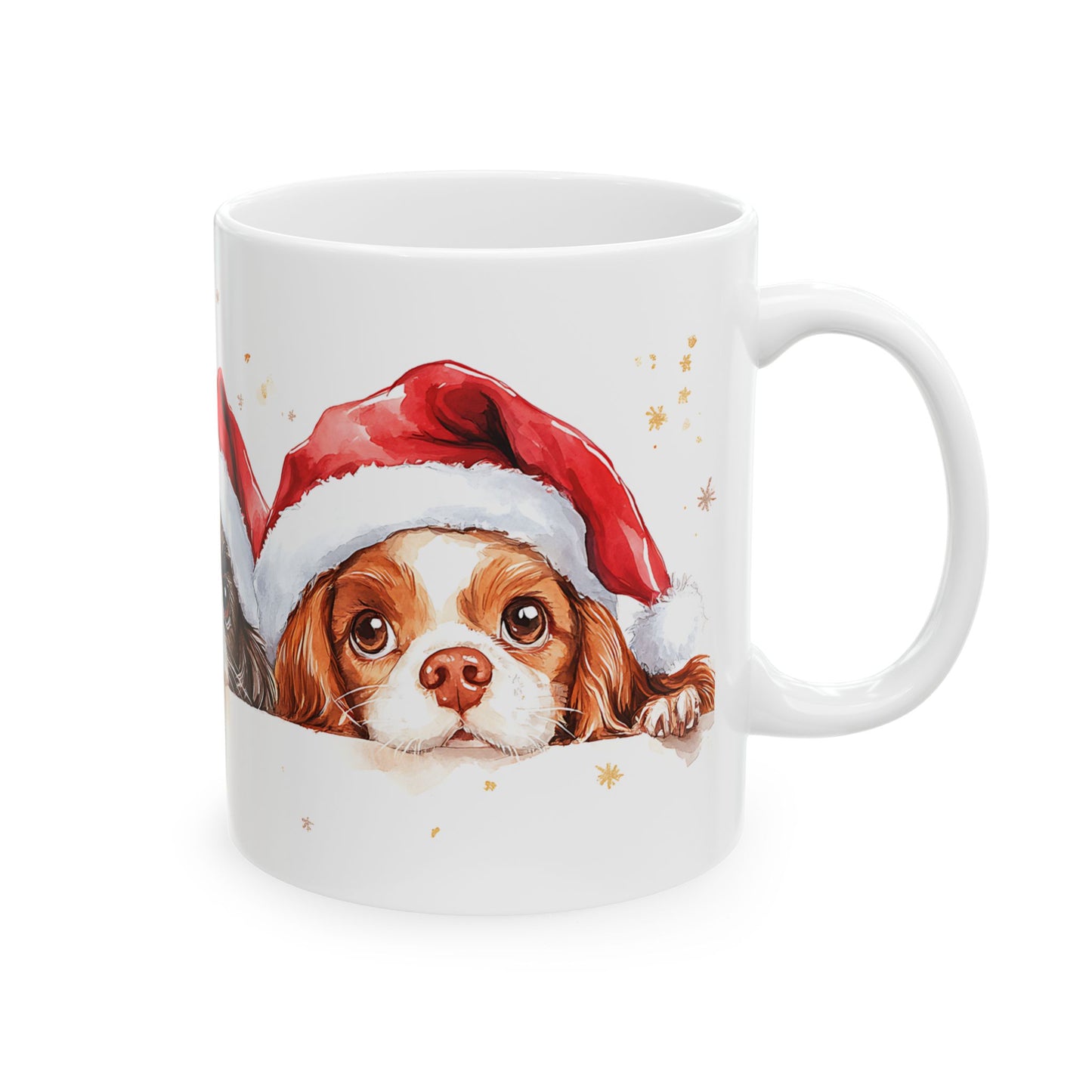 Festive Cavalier King Charles Spaniel Ceramic Mug