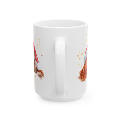 Festive Cavalier King Charles Spaniel Ceramic Mug
