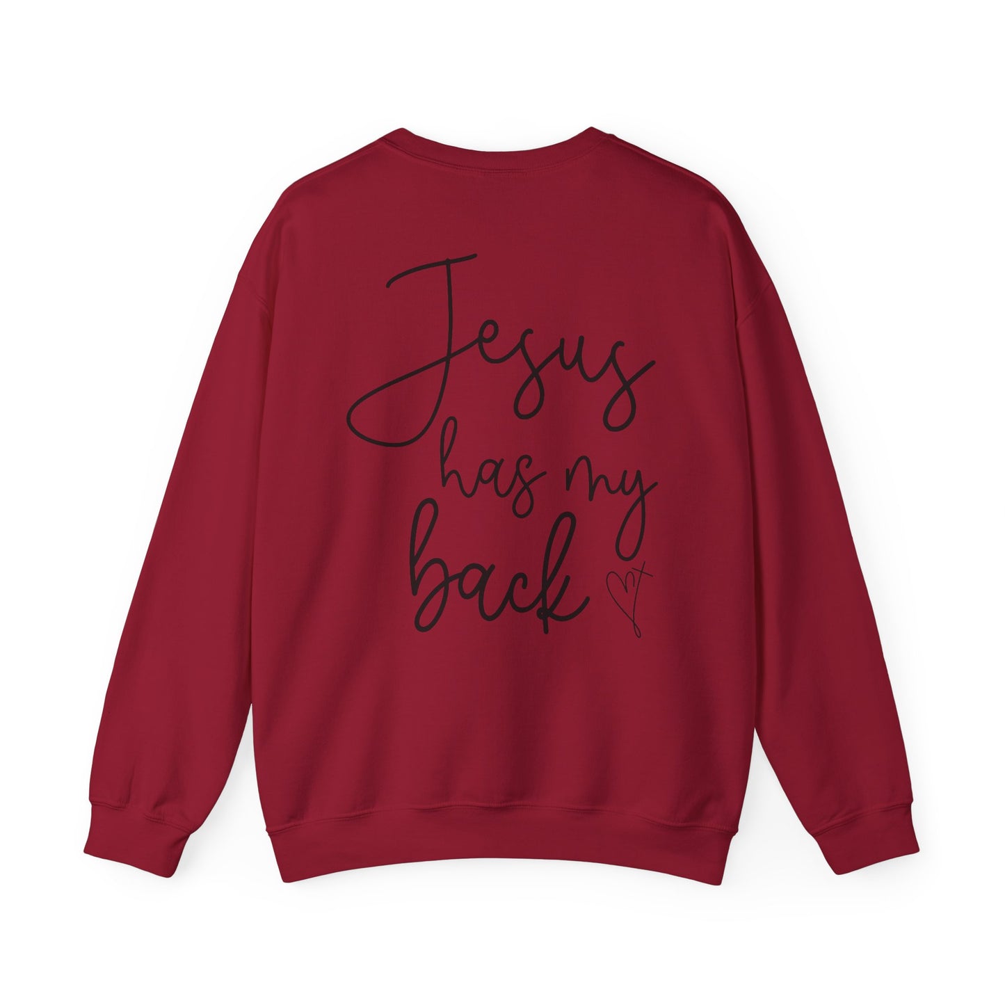 Inspirational Jesus Crewneck Sweatshirt - Unisex Heavy Blend™ with Heart Design