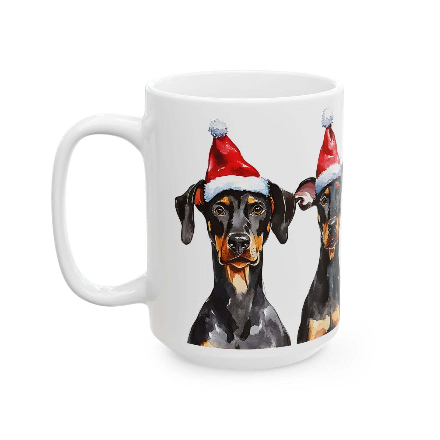 Festive Doberman Ceramic Mug