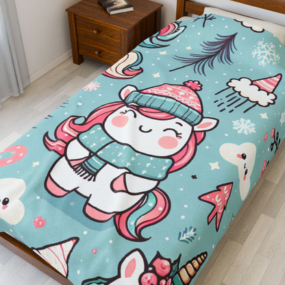 Cozy Unicorn Plush Blanket - Perfect for Kids & Winter Snuggles