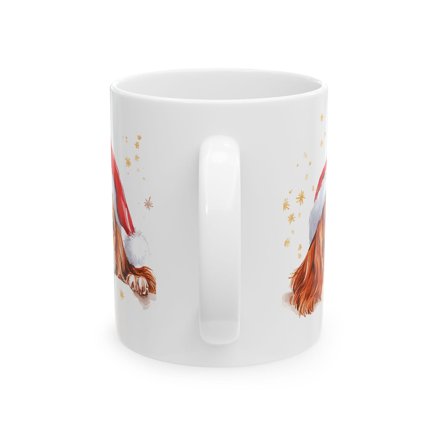 Festive Cavalier King Charles Spaniel Ceramic Mug