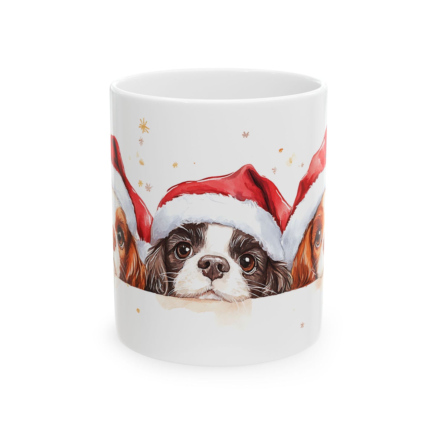 Festive Cavalier King Charles Spaniel Ceramic Mug