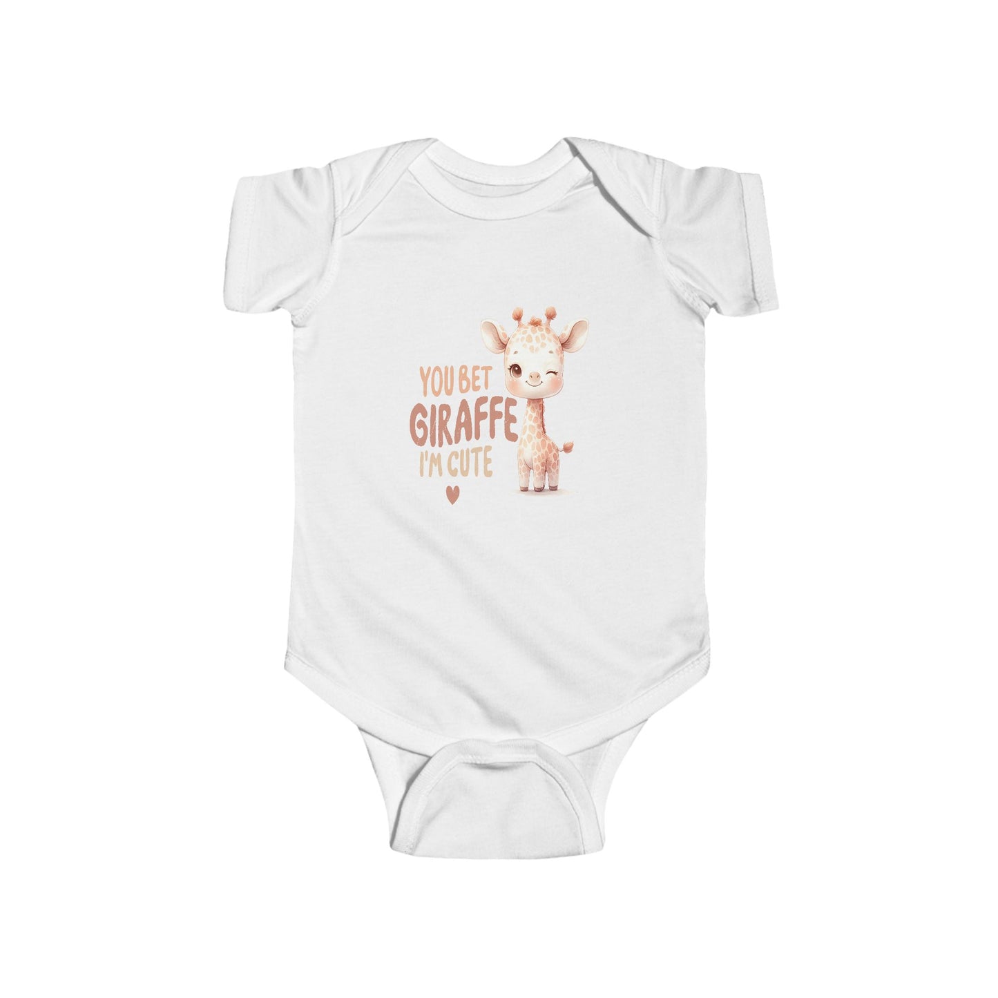 Cute Giraffe Infant Bodysuit - "You Bet Giraffe I'm Cute" - Baby Shower Gift