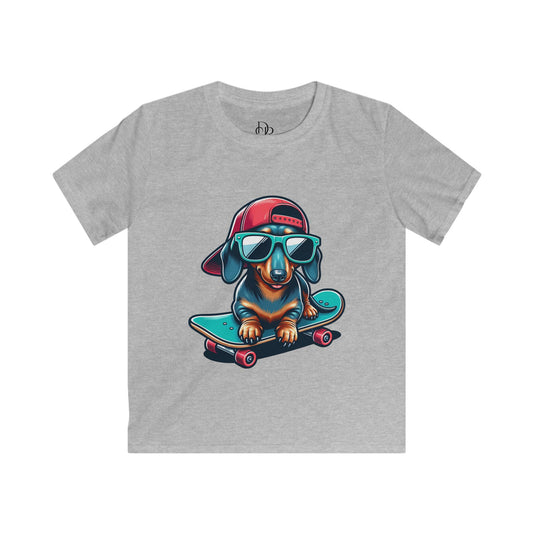 Cool Dachshund Skateboarding Kids Tee - Fun Summer Style
