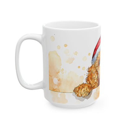 Festive Poodle Ceramic Mug