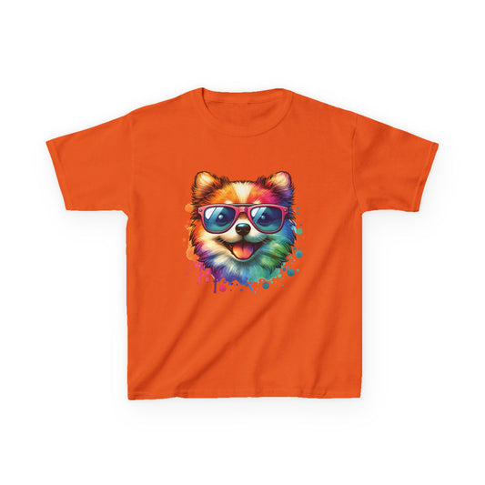 Colorful Pomeranian Kids Tee - Fun Dog Graphic T-Shirt