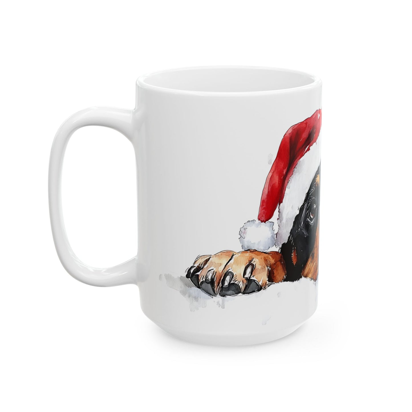 Festive Rottweiler Ceramic Mug
