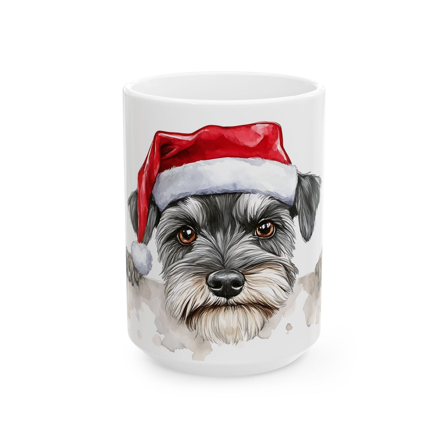 Festive Miniature Schnauzer Ceramic Mug