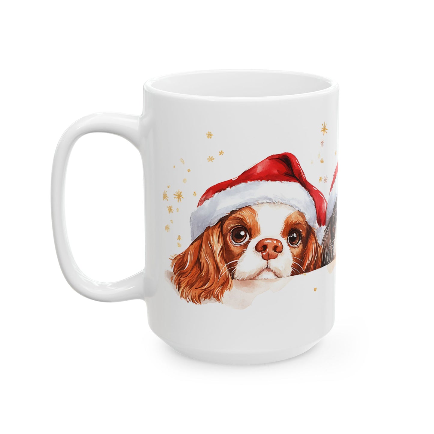 Festive Cavalier King Charles Spaniel Ceramic Mug