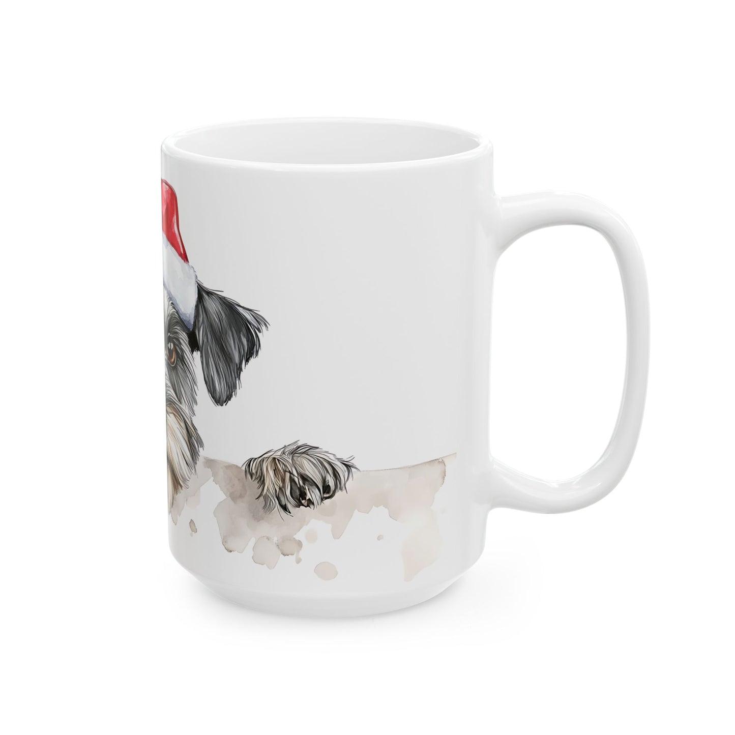 Festive Miniature Schnauzer Ceramic Mug